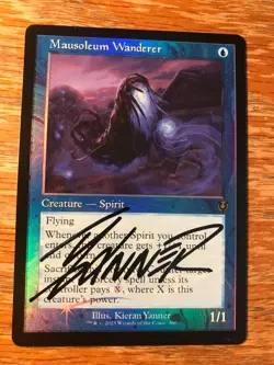 Magic the Gathering MTG foil Mausoleum Wanderer Innistrad Remastered signed NM - Image 2