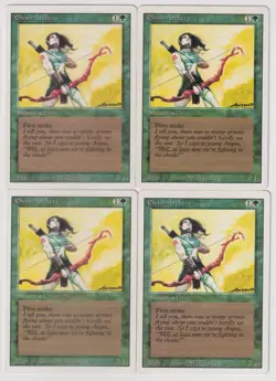 MTG 4X Elvish Archers X4 Revised Edition Magic - LP/NM - Image 1