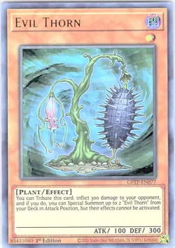 Yugioh Evil Thorn GFTP-EN077 Ultra Rare 1st Edition NM - Image 1