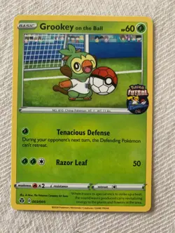 Pokemon Grookey on the ball 003/005 Futsal UK Promo card - NM - Image 1