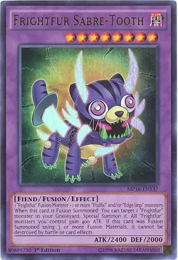 Yu-Gi-Oh Card - MP16-EN137 - FRIGHTFUR SABRE-TOOTH (ultra rare holo) - NM/Mint - Image 1