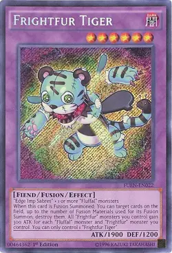Yu-Gi-Oh Card - FUEN-EN022 - FRIGHTFUR TIGER (secret rare holo) - NM/Mint - Image 1