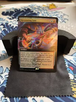 Magic the Gathering Resonating Lute (Extended Art) Secrets of Strixhaven Foil NM - Image 1