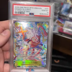 PSA 10 Monkey D. Luffy (Alt Art) EB04-061 SEC ONE PIECE ENGLISH LOW POP 🔥🔥 - Image 1