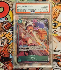 OP02-036 NAMI Premium Card Collection PSA 10 Japanese ONE PIECE Card - Image 1
