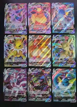 COMPLETE EEVEELUTION VMAX 9 Card Set Pokemon Evolving Skies NM Umbreon Eevee - Image 1