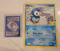 NM! JUMBO Pokemon Card First Partner Piplup 93/130 Oversized Promo - NM! - Image 1