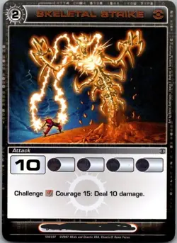 Chaotic TCG Card Skeletal Strike Dawn Of Perim 1st Edition Rare Attack FR LP - Image 1