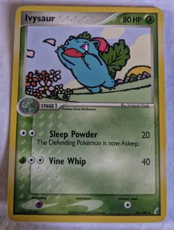 Pokemon Tcg Ivysaur Crystal Guardians Uncommon Card 34/100 Regular Non Holo Mp - Image 1