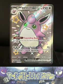Pokemon Card Wigglytuff Ex 222/091 Shiny Ultra Rare Paldean Fates Near Mint - Image 1