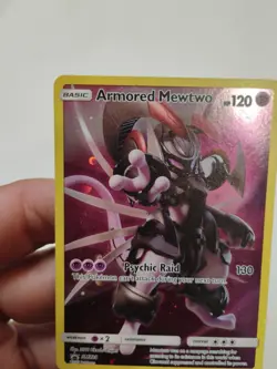 Pokemon Armored Mewtwo SM228 Holo Promo Card SM Set 120 HP Psychic Raid Free Shp - Image 3