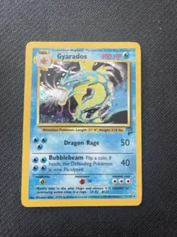 Gyarados Base Set 2 Holo Rare Card 7/130 Pokemon Card - Image 1