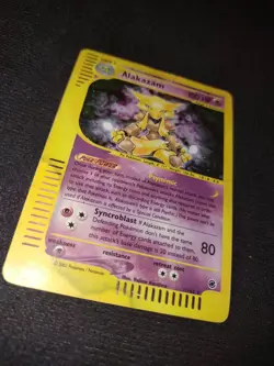 Alakazam 1/165 Holo Pokemon Trading Card Game eCard Expedition Damaged TCG DMG - Image 2