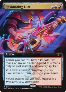 Resonating Lute Extended Art Secrets of Strixhaven NM MTG - Image 1