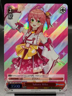 Weiss Schwarz: Hololive Production- Sakura Miko HOL/W91-E092S SR English - Image 1