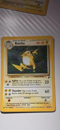 Pokemon Raichu Holo Rare Card 16/130 Pokemon TCG - Image 1
