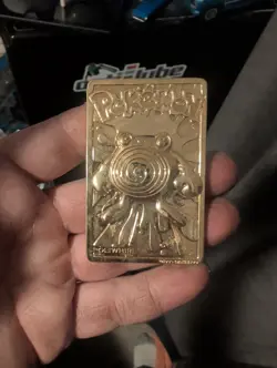 1999 Pokemon Burger King Poliwhirl 23K Gold Plated Limited Edition Card Nice! - Image 1