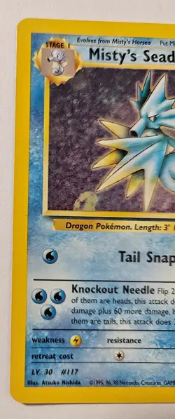 Pokemon Card - TCG Misty's Seadra Holo Promo Pre-Release Card #9/132 - Image 2