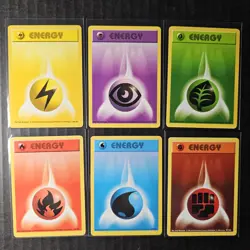 Lot of 6 Shadowless Base Set Pokemon Energy Cards, #97 through #102 (8/9) - Image 1