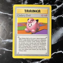 Pokemon TCG Clefairy Doll - 70/102 - Base Set Shadowless Rare Card WOTC Vintage - Image 1