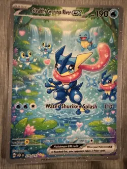 Anime art Style GRENINJA Fan Full Art Pokemon Custom Card - Non Tcg - Image 1