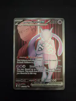 Team Rockets Mewtwo EX Holo Ultra Rare Card 213/182 Sv10: Destined Rivals - Image 2