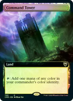 MTG EXTENDED ART FOIL Command Tower | Commander Legends | NM - Image 1