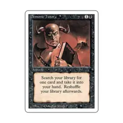 WotC MtG 3rd Ed Demonic Tutor (U) VG - Image 1