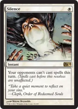 1x Silence - Foil Light Play, English Magic 2014 MTG Magic - Image 1