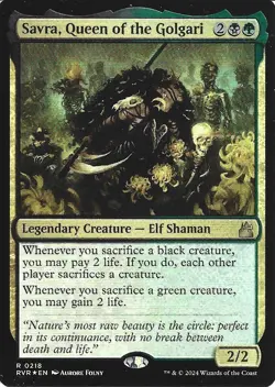 Savra, Queen of the Golgari (0218) - Ravnica Remastered - Rare (Foil) - Image 1