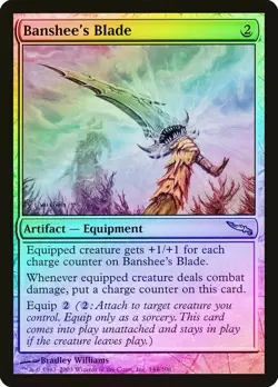 Magic the Gathering #144/306 BANSHEE'S BLADE Mirrodin Artifact 2003 Foil Un - Image 1