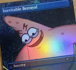 X 1 Inevitable Betrayal NM-M SpongeBob Borderless Foil Secret Lair Drop #1935 - Image 1
