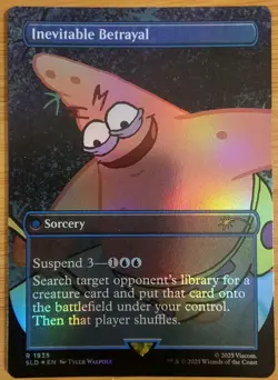 X 1 Inevitable Betrayal NM-M SpongeBob Borderless Foil Secret Lair Drop #1935 - Image 2