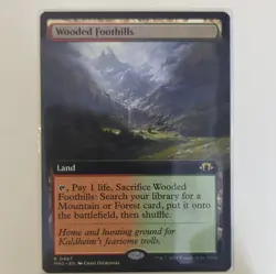 Wizards of the Coast Wooded Foothills Extended Art MH3 Regular Rare Land #467 EN - Image 1