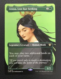 MTG Commander Masters #679 Azusa, Lost but Seeking (Borderless) LP+ - Image 1