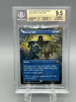 Force of Will Dominaria Remastered Borderless Mtg Magic the Gathering BGS 9.5 - Image 1