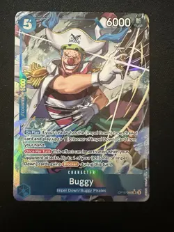 One Piece TCG Buggy OP16-048 Alternate Art SR The Time of Battle NM - Image 1