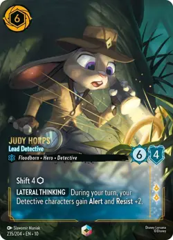 Disney Lorcana - Judy Hopps Enchanted Foil - Whispers in the Well #235 - NM - Image 1