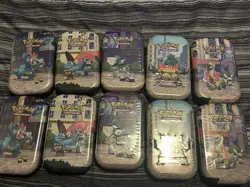 NEW SEALED Pokemon TCG Lumiose City Mini Tin Lot of 10 Factory Sealed Fast Ship - Image 2