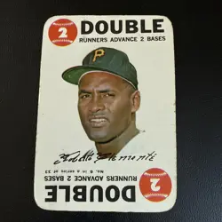 1968 Topps Roberto Clemente #6 Double Game Card Pittsburgh Pirates EX+ - Image 1