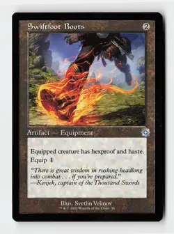 Swiftfoot Boots The Brothers' War: Retro Frame Artifacts MTG Card - Image 1