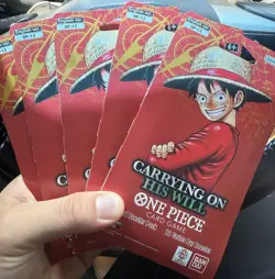 One Piece TCG OP-13 Carrying On His Will Sleeved Booster Pack Lot of 5 Sealed - Image 1
