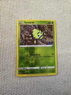 Spinarak 006/078 Pokemon Go NM Unpeeled Ditto Reverse Holo Pokemon TCG - Image 1