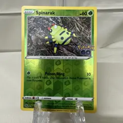 Spinarak - 006/078 - Reverse Holo Unpeeled Ditto - Pokemon Go - NM- toploaded - Image 2