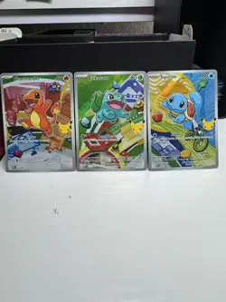 Pokemon First Partner Illustration Collection Series 1 Kanto Gen 1 Starters Set - Image 1