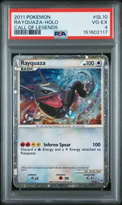 2011 Pokemon Call of Legends SL10 Rayquaza Holo PSA 4 151602117 - Image 1