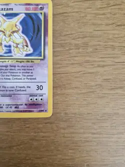 Pokemon Alakazam TCG Base Set Holo Unlimited Rare Card 1/102 MP - Image 4