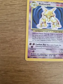 Pokemon Alakazam TCG Base Set Holo Unlimited Rare Card 1/102 MP - Image 5