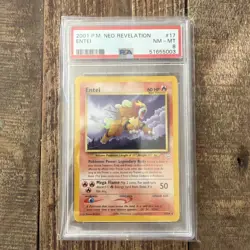 Pokemon 2001 Entei 1st 17/64 Neo PSA 8 - Image 1