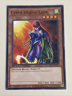 Yugioh - Cyber Harpie Lady x 3 - 1st Edition LP - Plus Free Holographic Card - A - Image 2